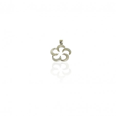 Pendentif fleur ajourée en argent 925 et nacre naturelle – Floria
