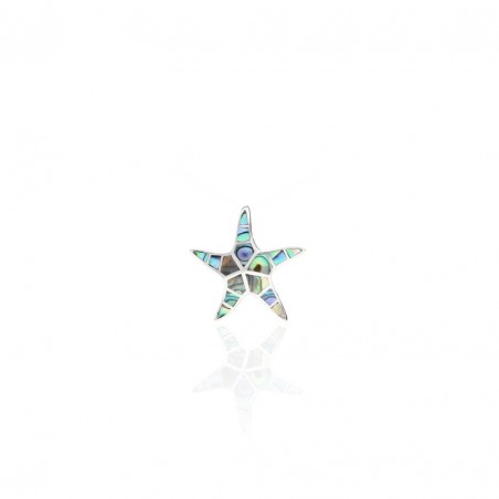 Pendentif étoile de mer en argent 925 et nacre abalone naturelle – Mira
