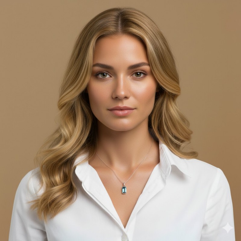 Collier pendentif ovale en Topaze Bleue et argent 925
Bijou porté – Collier Topaze Bleue Aléa en argent