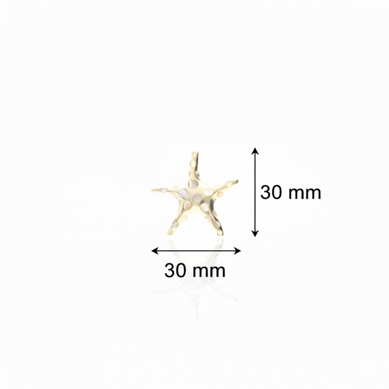 Cotations - Pendentif étoile en argent 925 et nacre blanche naturelle – Stella