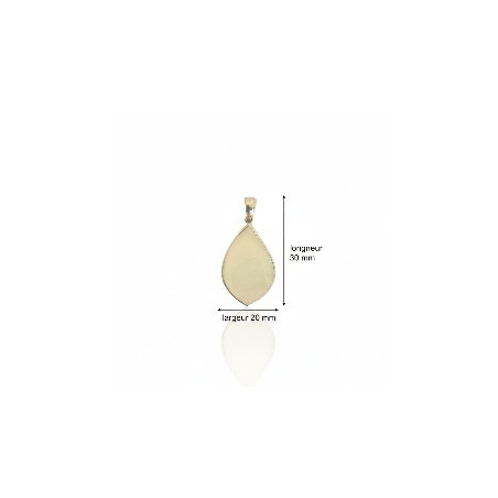 Dimensions du collier Lysia en nacre et argent