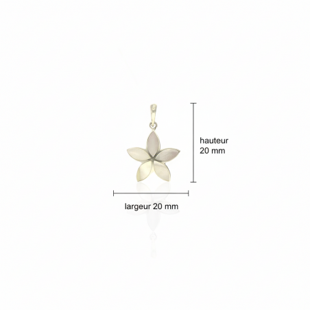 Cotations - Pendentif fleur en argent 925 et nacre naturelle – Naia