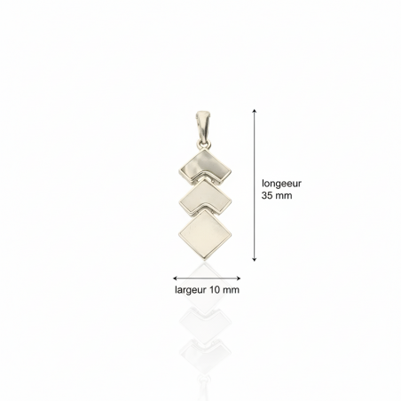 Cotations - Pendentif losange en argent 925 et nacre blanche naturelle – Élise