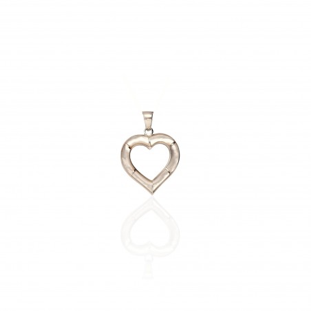 Pendentif cœur en argent 925 avec nacre blanche naturelle