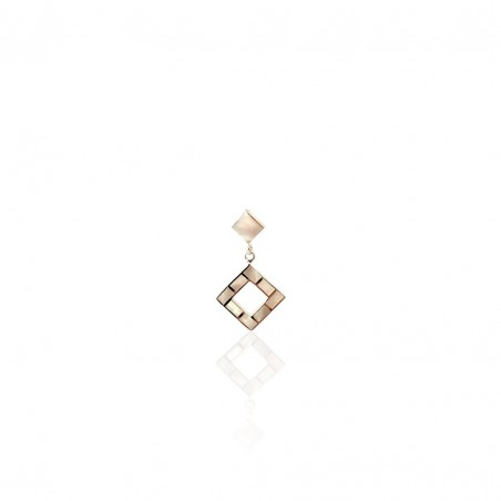 Collier Lina – Pendentif losange en nacre naturelle et argent 925